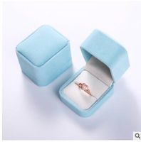 Wholesale Velvet ring studs jewelry boxes good quality new jewelry packaging gifts boxes blue pink beige purple box size x5x6cm