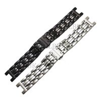 Wholesale 20 mm Man Women Concave Interface Pure Solid Stainless Steel Polishing Brushed Sport Watch Band Strap Deployment Buckle Bracelets for Gc