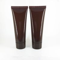 Wholesale 100MLX50pc brown Empty Soft Tube For Cosmetic Packaging G Lotion Cream Plastic Bottle Skin Care Cream squeeze Containers Tube
