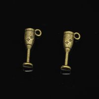 Wholesale 133pcs Zinc Alloy Charms Antique Bronze Plated champagne flutes wine glass Charms for Jewelry Making DIY Handmade Pendants mm