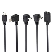 Wholesale Type C Female to Micro USB Male Adapter Extender Data Charging Cable Converter Connector Straight UP Down Left Angle Charging Data cm