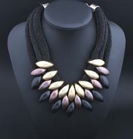 Wholesale Choker Necklaces New Fashion Jewelry For Women Necklaces concise Pendants Vintage Plastic Resin Statement Necklace