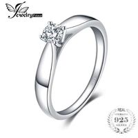 Wholesale JewelryPalace Sterling Silver ct Cubic Zirconia Solitaire Engagement Ring For Women New Simple Finger Ring Trendy Jewelry