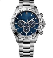 Wholesale 2018 Watch Mens Chronograph Stainless Steel One Size Blue Chronograph Dial Watch