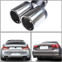 Wholesale 150MM Exhaust Pipe Car Stainless Steel Chrome Double Dual Exhaust Rear Tail Muffler Tip Pipe