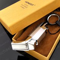 Wholesale High quality design novelty Honest Windproof Stainless steel Butane Jet Torch Cigar Lighter Key Ring Without GAS