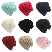 Wholesale Beanies Elegant Knitted Hats Cap Beanies Colors Autumn Winter Casual Cap Outdoor Warm Hat OOA4435