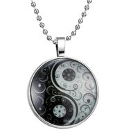 1pcs Yak Bone Taiji Bagua Charms Pendant Surf Necklace Adjustable Ying Yang