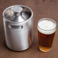 Wholesale Stainless Steel L oz Mini Beer Bottle Barrels Beer Keg Screw Cap Beer Growler Homebrew Wine Pot Barware For Party