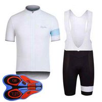 Wholesale Rapha team Cycling Short Sleeves jersey bib shorts sets cycling clothing breathable outdoor mountain bike Sportswear J
