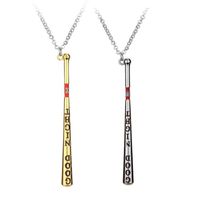 Wholesale MOQ Girls Fashion Jewelry Pendant Necklace Suicide Squad Baseball Bat Colors Chains Necklaces For Women Accessories