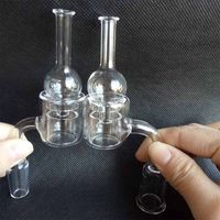 Wholesale Set XXL Quartz Thermal Banger Bubble Smoking Pipes With carb cap mm Double Tube Nails Tips P For Hookahs glass Water bongs