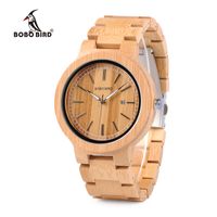 Wholesale 100 Ebony Wooden Watch Wood Casual Quartz Luxury Watches Natural Wood Wristwatches Leather Straps retail gifts box Accept Customization OEM
