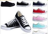 Wholesale NEW size New Unisex Low Top High Top Adult Women s Men s star Canvas Shoes colors Laced Up Casual Shoes Sneaker shoes retail