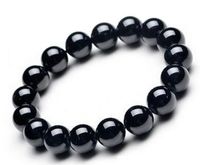 Wholesale Hot sale natural black obsidian bracelets bangle black nature stone crystal bead bracelets for men women fashion jewelry