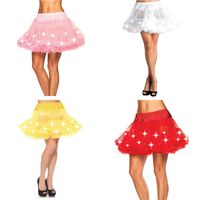 Wholesale New LED tutu Christmas Orders Available adult Tutu costumes Light up tulle skirts Red yellow blue purple black white pink rose red