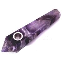 Wholesale Gifts mm natural quartz crystal purple smoking pipe cigarette holder dream amethyst wands filter screen strainer healing