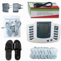 Wholesale Electrical Stimulator Full Body Relax Muscle Digital Massager Pulse TENS Acupuncture with Therapy Slipper Electrode Pads