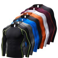Wholesale Dry Soccer Jerseys Compression Fitness Tights Gym Sportswear Basketball Men Shirt Bodybuilding Rashgard T Shirt