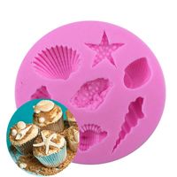 Wholesale CORATED Sea Shell Series Shape Mold Baking Silicone D Mould For Cookies Candle Jello Fondant Cake Tools Decorating