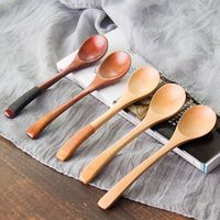 Wholesale 13 cm High Quality Wooden Spoons Tea coffee Milk Honey Tableware Kitchen Accessories Cooking Sugar Salt Small Spoons Free DHL WX9