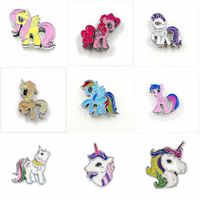 Wholesale New Arrival Mix Styles mm Unicorn Horse Slide Sharms Wristband Charms Fit mm Dog Cat Pet Collar Wristband Bracelet