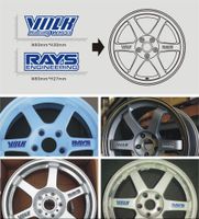 Wholesale Car styling Volk Rays Car Rims Sticker and Decal Waterproof Motorcycle Wheels Accessories