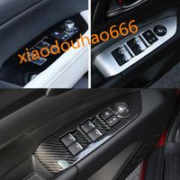 Wholesale For Mazda CX CX5 nd Gen styling Carbon fiber ABS chrome door Window glass panel Armrest Lift Switch Button trim frame