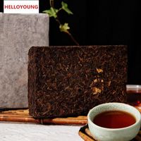Wholesale Preferred g Yunnan High Quality Ripe Puer Brick Organic Natural Pu er Tea Old Tree Cooked Pu er Tea Brick Cotton paper packaging
