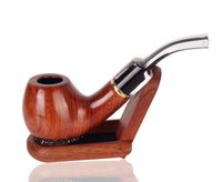 Wholesale Old mahogany carved turtle shell pipe portable man silk bucket white tail filter tip