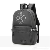 Wholesale Fahion backpacks student school bags travel waterproof bag Clock pattern nylon computer bag and simple new college style Backpack