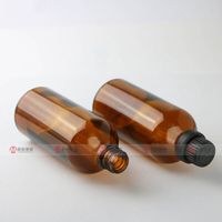 Wholesale Amber Bottles ml Glass Essential Oil Aromatherapy Cosmetic Containers Glass Dropper Bottle With Plastic Screw Cap