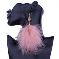 Wholesale 1pair dream personality feather earrings elegant long tassel temperament colors to choose earrings