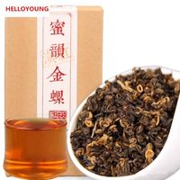 Wholesale 200g Chinese Organic Black tea Yunnan early spring honey Sweet smelling gold screw red tea Health Care new Cooked tea Healthy Green Food