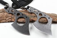 Wholesale 2018 New Junlang JL04 AXE Small Fixed Blade Knife C Stonewashed Tactical Camping Hunting Survival Pocket Knife Utility EDC Keychain Tools
