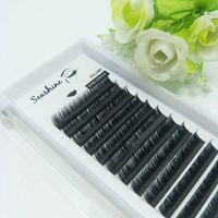 Wholesale Seashine natural individual eye lash extensions handmade private label brand C D L curl different sizes classic lashes with