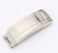 Wholesale CARLYWET mm x mm New Watch Band Buckle Glide Flip Lock Deployment Clasp Silver Brushed L Solid Metal Stainless Steel