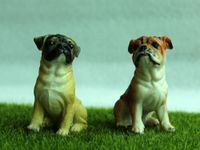 12pcs Tierfuguren Harz Hund Figur Skulptur Hund Modell Haus Ornament