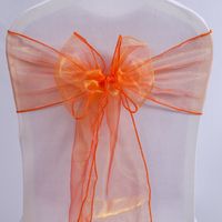 Wholesale Organza Chair Sash Bow For Cover Banquet Wedding Party Event Xmas Decoration Supply
