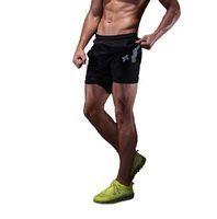 Wholesale 2 in running tights men shorts compression fitness athletic training tights gym shorts soccer running shorts lining reflective