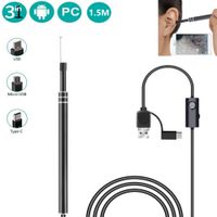 Wholesale 3 in USB Ear Cleaning Endoscope Borescope Inspection Camera Waterproof Visual Earpick Led Earwax Clear Remover Tool Android Micro USB PC