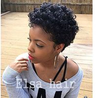 Wholesale Celebrity Afro kinky curl Glueless Cap natural Indian Remy human hair regular affordable machine made Short wig for black women