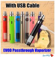 Wholesale Brand New UGO V II UGO T Battery mah eVod ugo Passthrough E Cigarette V Micro Usb Charge Port ego Thread Vape pens