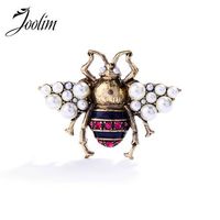Wholesale Vintage Simulated Pearl Bee Pin Brooch Antique Pin Women Brooch Pin Costume jewelry