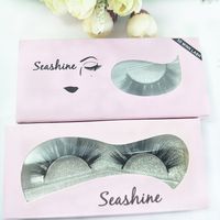 Wholesale Seashine Natural False Curling Thick Eyelashes Fake Beauty D Mink Lashes Strips Makeup Tools Korean Cosmetics