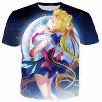 Wholesale Anime Sailor Moon D Funny Tshirts New Fashion Men Women D Print Character T shirts T shirt Feminine Sexy Tshirt Tee Tops Clothes ya69