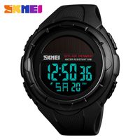 Wholesale Outdoor Men Electronic Military Watches Solar Power Dual Time Display Chronograph Digital Wristwatches Waterproof Mens Watch Clock