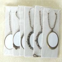 Wholesale blank necklaces pendants for sublimation women men necklace pendant jewelry for thermal transfer printing diy Supplies small wholesales