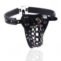 Wholesale Sexy Pants Harness Fixed Penis Ring Male Chastity Device Belt Penis Sleeve Cock Cage For Men Sex Panty