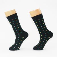 Wholesale 4 Pairs Cotton Men Socks Brand Business Spring Fall Plus Size Compression Coolmax Striped Point Funny Happy Dress Male Hot Sale Socks